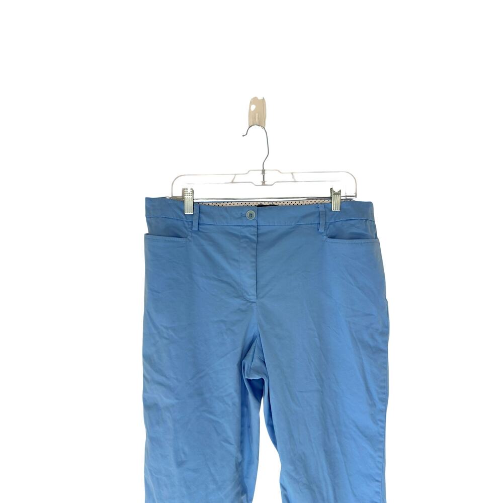 Talbots Plus Blue Basic Casual Everyday Perfect Skimmer Cropped Pants Size 12‎ - Picture 4 of 12